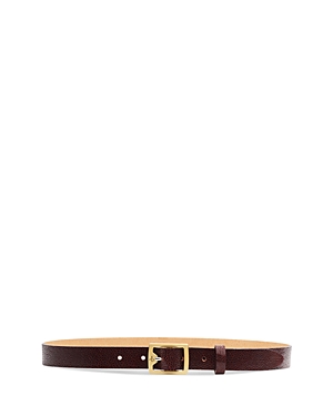 Rag & Bone Boyfriend 2.0 Textured Leather Belt In Burgundy
