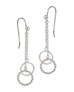 Bloomingdale's Interlocking Ring Chain Drop Earrings in Sterling Silver