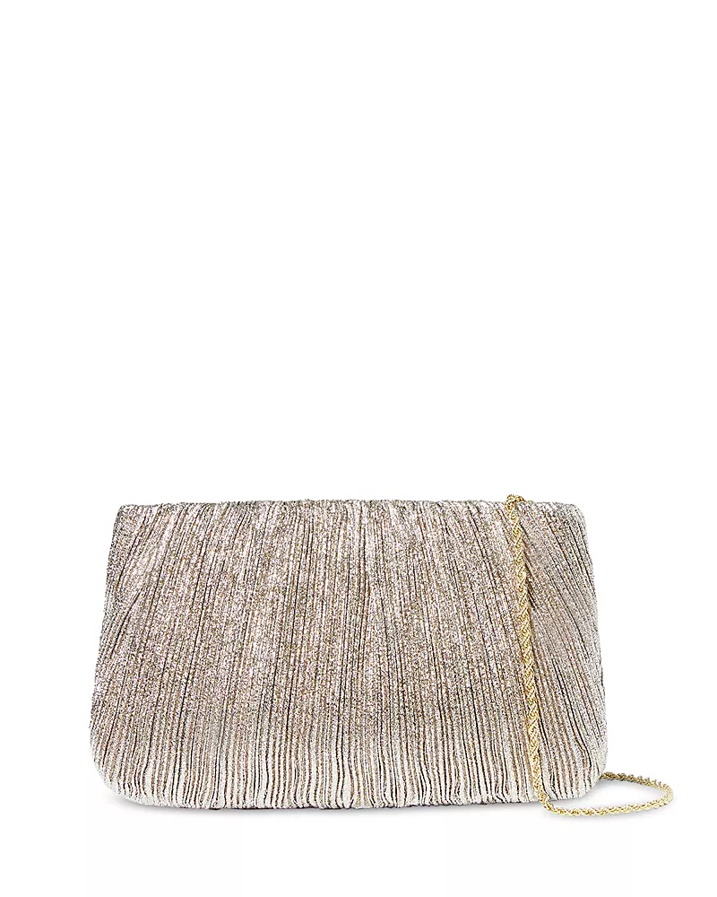 Loeffler Randall Brit Flat Pleated Pouch Clutch