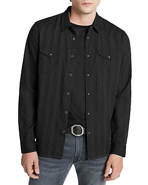 Shop John Varvatos Marshal Western Regular Fit Button Down Shirt In Black