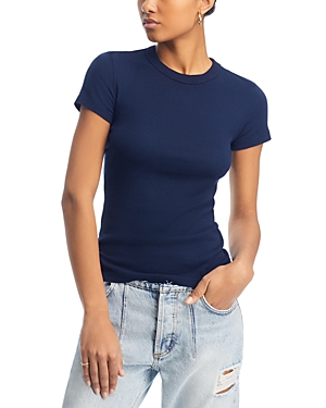 Cotton Citizen Verona Ribbed Tee In Super Navy