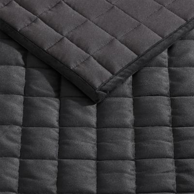 Diamond Velvet Black Quilt Set