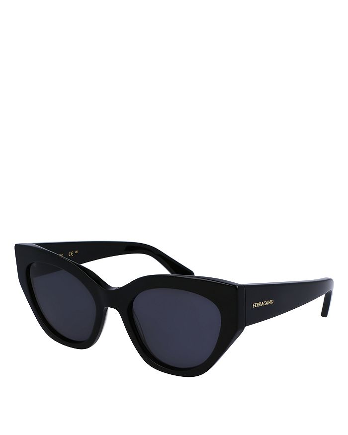Ferragamo Classic Logo Geometric Cat Eyes, 55mm | Bloomingdale's