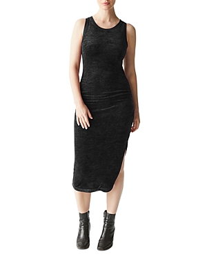 MICHAEL STARS STACEY SLEEVELESS RUCHED BODYCON DRESS