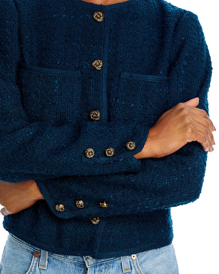 Shop Aqua Tweed Jacket - 100% Exclusive In Navy