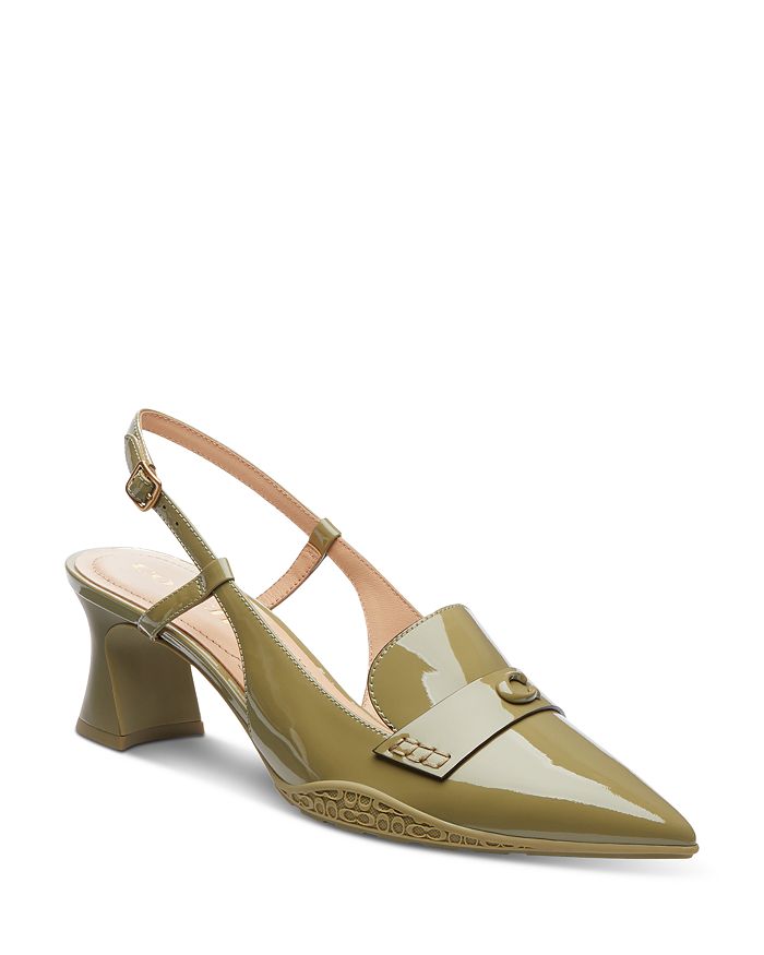 COACH Women s Nikola Pointed Toe Block Heel Slingback Pumps