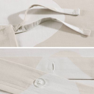 Lokki Beige Duvet Cover Set, Full/Queen