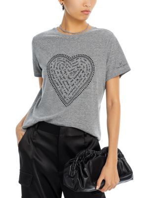 Cinq à Sept - Rhinestone Heart Graphic Tee