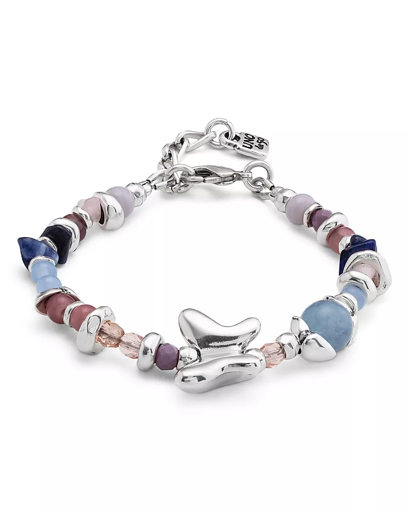 UNOde50 Sterling Silver-Plated Beaded Bracelet With Multicolor Handmade Crystals