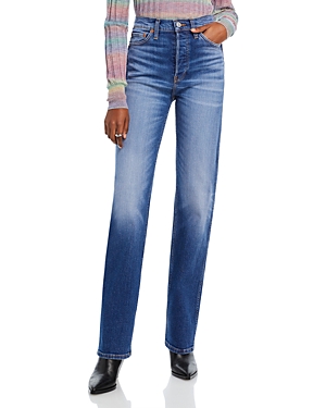 Re/Done '90s Loose High Rise Straight Jeans in Jacaranda