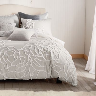 Chenille Rose Duvet Cover Set, King