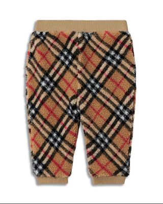 Burberry - Boys' Edgar Check Fleece Jogging Pants - Baby