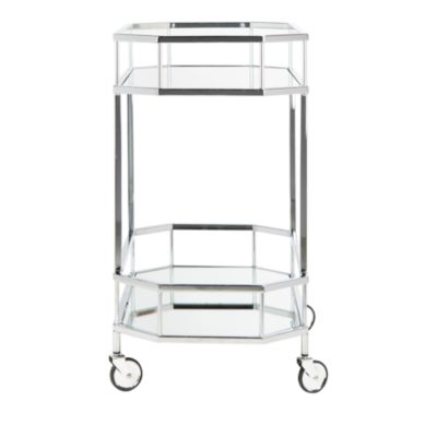 Silva 2 Tier Octagon Bar Cart