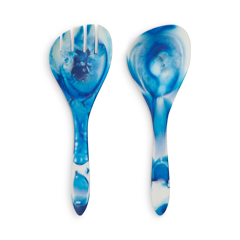 Blue Pheasant Laney 2 Piece Serving Set In Blue