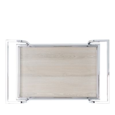 Lameris 2 Tier Chrome Bar Cart with Handles