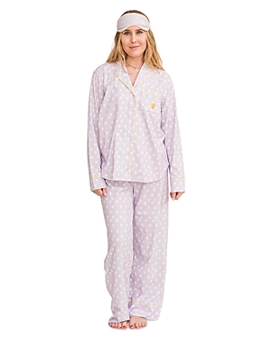 Kerri Rosenthal Betty Long Pajama Set In Lavender