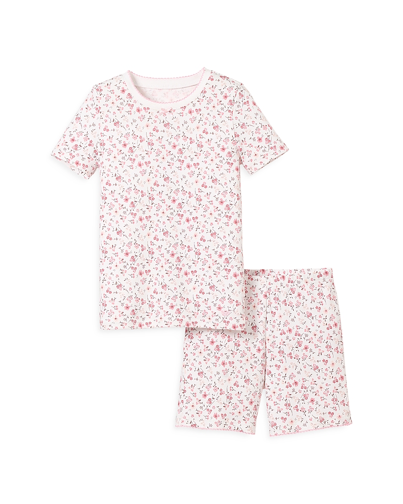 Petite Plume Girls' Dorset Tight Fit Short Pajama Set - Little Kid, Big Kid In Pink