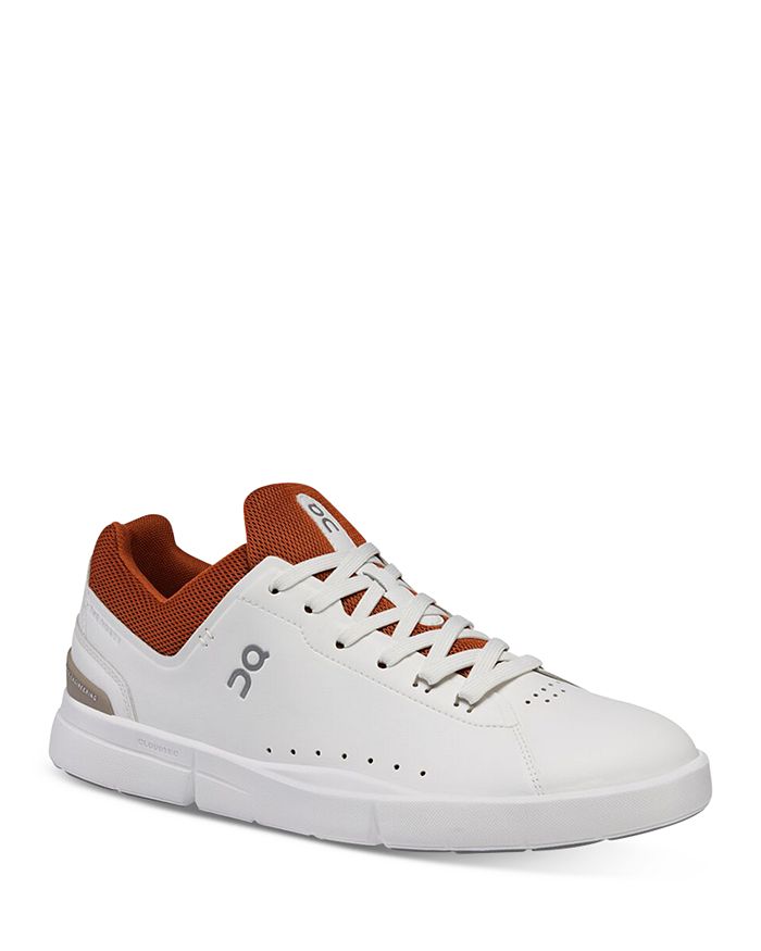 On Men's The Roger Advantage Low Top Sneakers In White | Rust