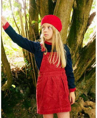Girls' Robin Red Chunky Cord Overall Dress - Baby, Little Kid, Big Kid