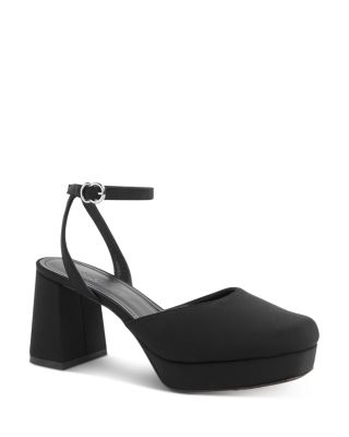 Whistles - Women's Estella Satin Ankle Strap Platform Pumps