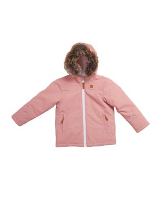 Northern Classics - Unisex Insulated Summit Winter Ski Jacket in New England Red, Removable Faux Fur, Waterproof