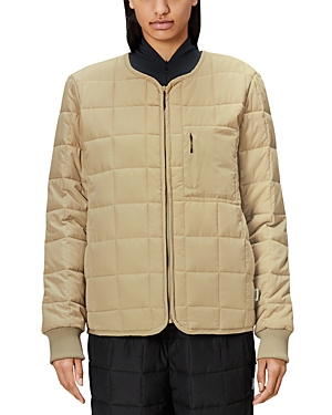 Shop Rains Quilted Jacket In Sand