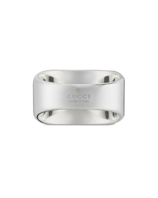 Sterling Silver Diagonal Interlocking G Square Signet Ring