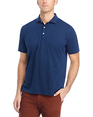Shop Peter Millar Crown Crafted Excursionist Short Sleeve Polo Shirt In Atlantic B