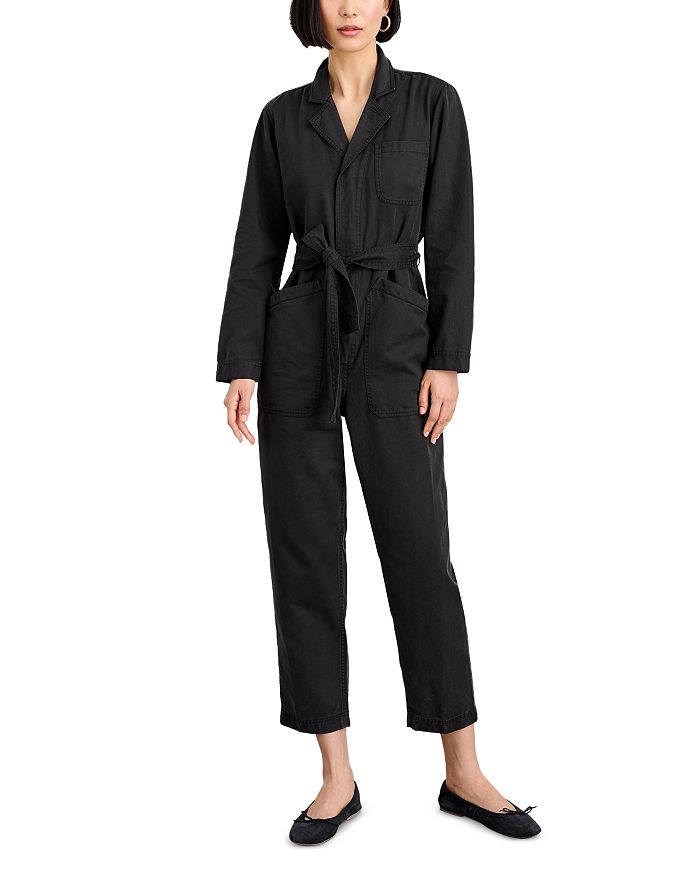 Cropped Long Sleeve Jumpsuit
