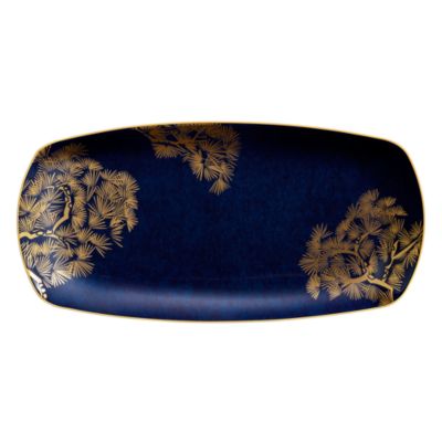 L'OBJET Zen Bonsai 30cm Medium Gold-plated Porcelain Tray - Blue - ShopStyle