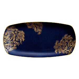 L'Objet Zen Bonsai Blue and Gold Medium Tray