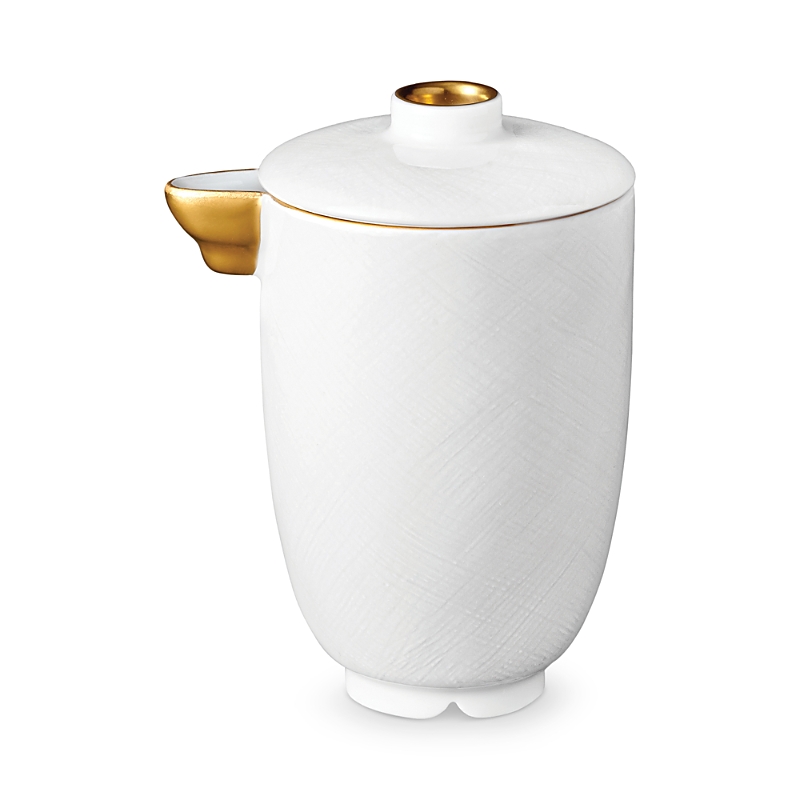 L'objet Han 24k Gold-trimmed Porcelain Soy Sauce Pot In Gold