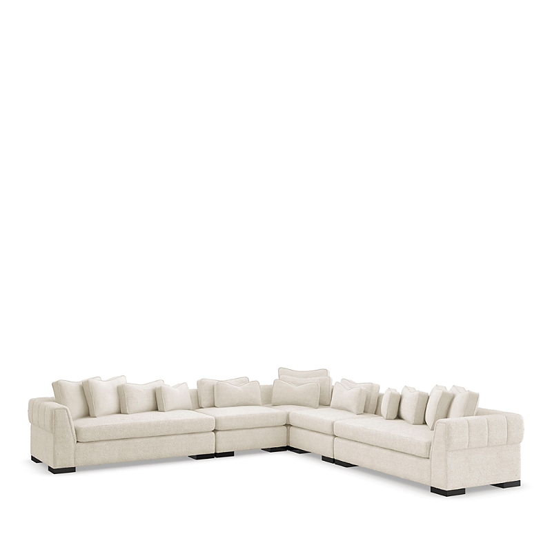 Caracole 5 Piece Edge Sectional In Ivory