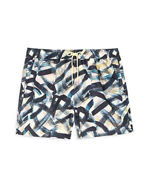 Ps By Paul Smith Printed Swim Trunks In Black