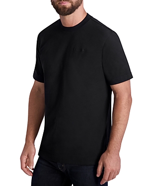Shop Karl Lagerfeld Slim Fit Short Sleeve Logo Tee In Black