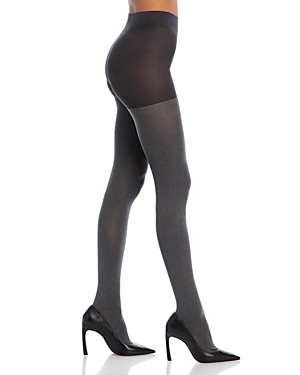 Hue Tights - Super Opaque Control Top In Gray Heather