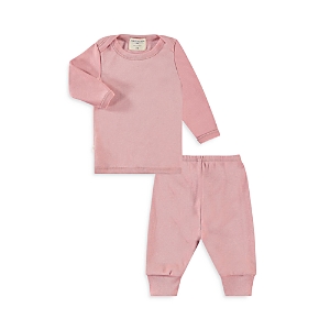 Shop Paigelauren Girls' Ribbed Long Sleeve Tee And Pants Set - Baby In Pink