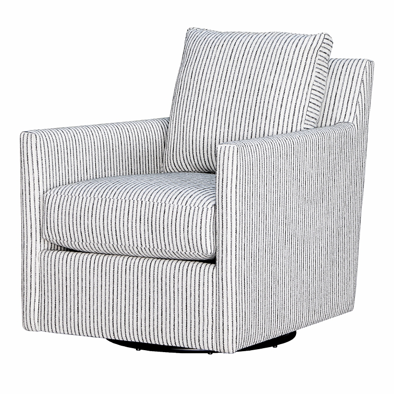 Max Home Hannah Swivel Chair In Doblin Charcoal