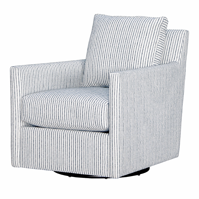 Max Home Hannah Swivel Chair In Doblin Denim
