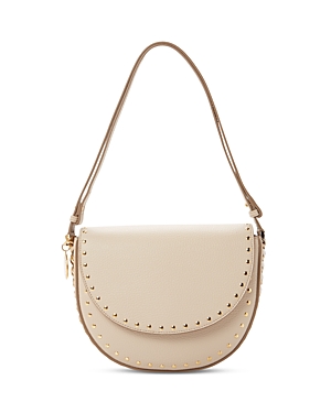 Shop Stella Mccartney Medium Flap Shoulder Bag In Cream