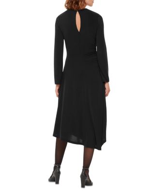 Asymmetric Jersey Midi Dress