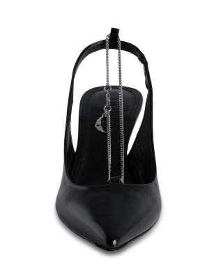 Women&#39;s First Night Pointed Toe Chain Embellished Vintage Effect Slingback Pumps