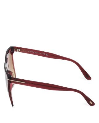 Bordeaux Square Acetate Sunglasses, 58mm
