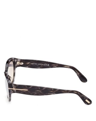 Geometric Square Acetate Sunglasses, 55mm