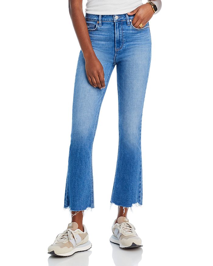 Paige Colette High Rise Cropped Flare Jeans In Bellflower
