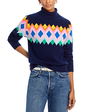 Bright Fair Isle Turtleneck Sweater