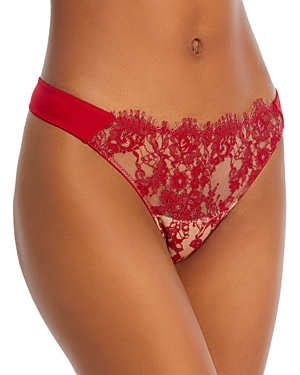 Skarlett Blue Entice Thong In Lipstick/nylon