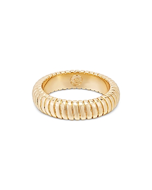 Shop Ettika Twisted Flex Ring In 18k Gold Plated