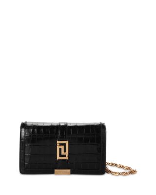 Versace Greca Goddess leather mini bag - Black