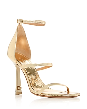 Shop Off-white Women's Lollipop High Heel Slide Sandals In Gold